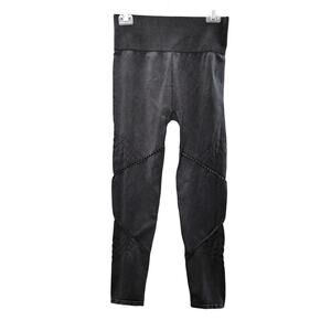 SoulCycle Skull Moto Leggings Black High Rise Elastic Activewear Womens Large